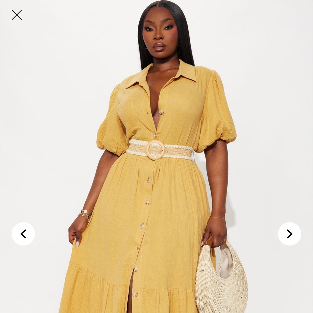 Fashion Nova Georgina Maxi Shirt Dress